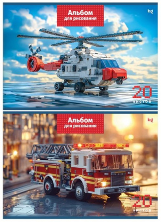 Альбом для рисования 20л., А4, на скрепке BG "Конструктор" 378665 - КОЛОРЛОН ВТД Новосибирск