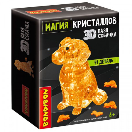 ВВ5227 Пазл 3D МАГИЯ КРИСТАЛЛОВ «СОБАЧКА», 41 деталь, Bondibon - КОЛОРЛОН ВТД Новосибирск
