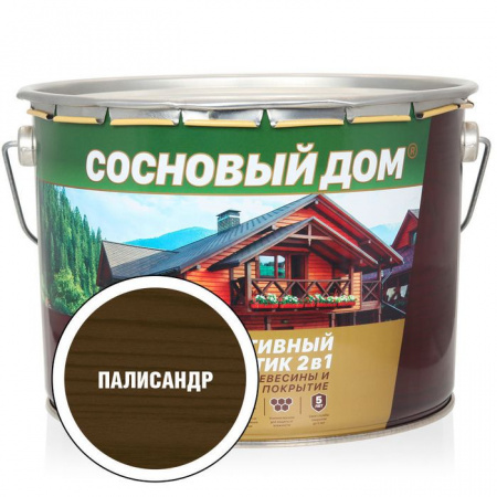 ПРОФСТАНДАРТ СОСНОВЫЙ ДОМ Декоративно-защитный состав для древесины палисандр (9л) - КОЛОРЛОН ВТД Новосибирск