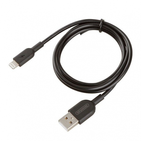 Кабель USB - Lightning 10W SKYWAY черный в пакете 1м - КОЛОРЛОН ВТД Новосибирск