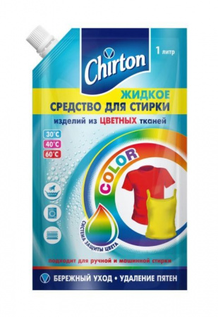Chirton 1000мл Для цветных тканей  Жидкое средство для стирки изделий - КОЛОРЛОН ВТД Новосибирск