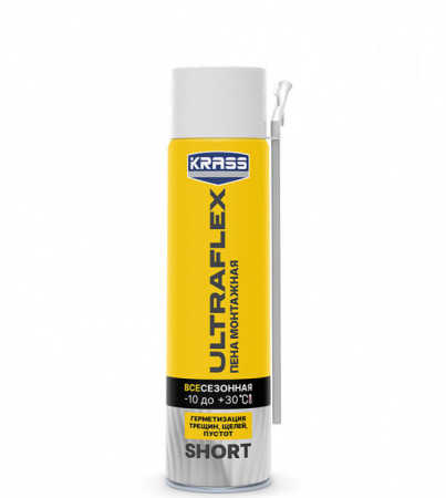 Пена монт KRASS ULTRAFLEX Short Всесезонная 0,35л Россия - КОЛОРЛОН ВТД Новосибирск