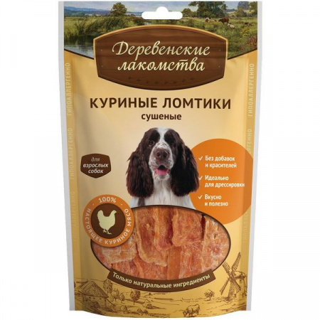 Деревенские лакомства д/соб. Куриные ломтики сушеные 90г - КОЛОРЛОН ВТД Новосибирск