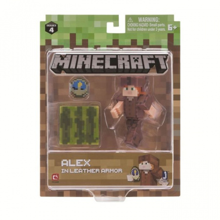 19975Игрушка Minecraft фигурка Alex in Leather Armor - КОЛОРЛОН ВТД Новосибирск
