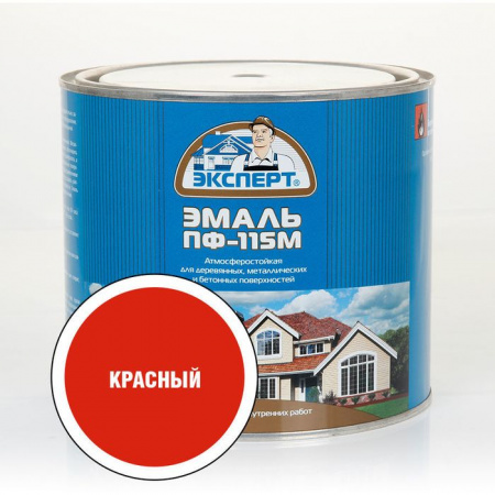 ЭКСПЕРТ Эмаль ПФ-115 глянц красная (1,8кг; 6шт) - КОЛОРЛОН ВТД Новосибирск