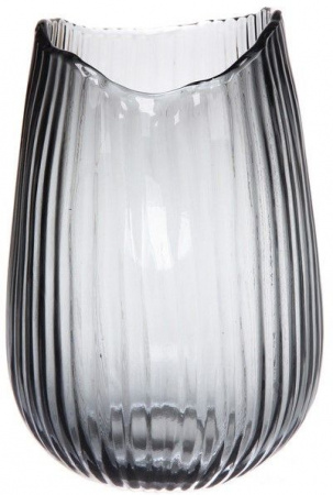 Ваза стеклянная "GREY GLASS" 15,5*23*9см - КОЛОРЛОН ВТД Новосибирск
