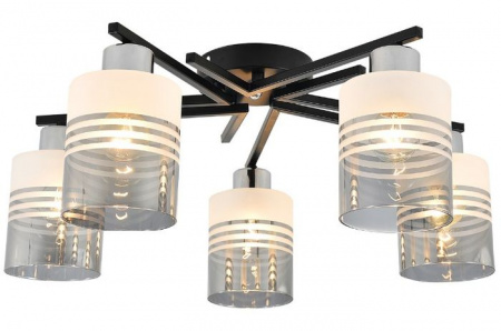 Люстра Escada 1132/5P E27*60W Black/Chrome - КОЛОРЛОН ВТД Новосибирск