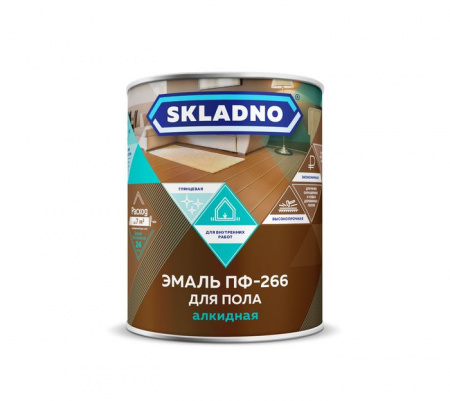 Эмаль ПФ-266 SKLADNO желто-коричневая 1,8кг/6/ - КОЛОРЛОН ВТД Новосибирск