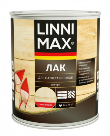 Лак LINNIMAX для паркета и полов GL глянцевый 2,5 л - КОЛОРЛОН ВТД Новосибирск