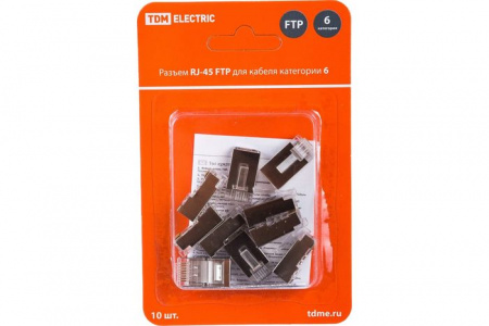 Коннектор RJ45 (10шт.) FTP Cat6 TDM SQ0561-0007*** - КОЛОРЛОН ВТД Новосибирск
