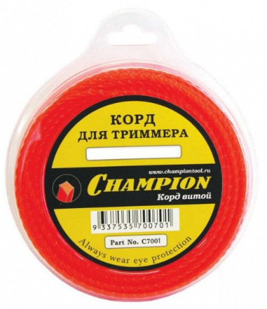 Леска CHAMPION  Twisted Square 1.6мм*15м (витой квадрат) C7001 - КОЛОРЛОН ВТД Новосибирск