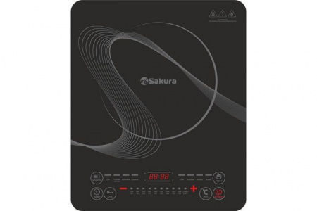 SAKURA плитка индукц SA-7155VS 1конф  8реж ультра слим - КОЛОРЛОН ВТД Новосибирск