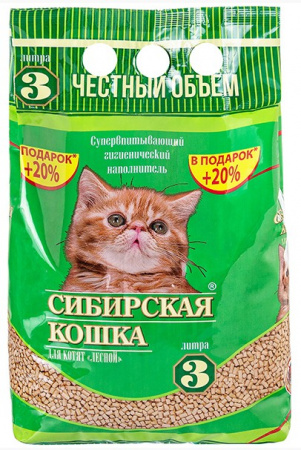 СИБИРСКАЯ КОШКА наполн. 3л Д/КОТЯТ ЛЕСНОЙ акция +20% - КОЛОРЛОН ВТД Новосибирск