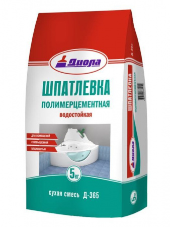 Шпатлевка полимер-цементная водостойкая белая Д-365 5кг/Пакет - КОЛОРЛОН ВТД Новосибирск