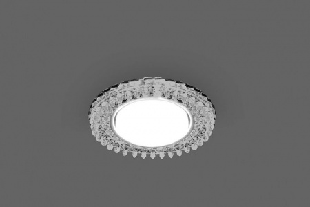 29541 CD4027 20LED*2835 SMD 4000K, GX53, без лампы, прозрачный, хром - КОЛОРЛОН ВТД Новосибирск