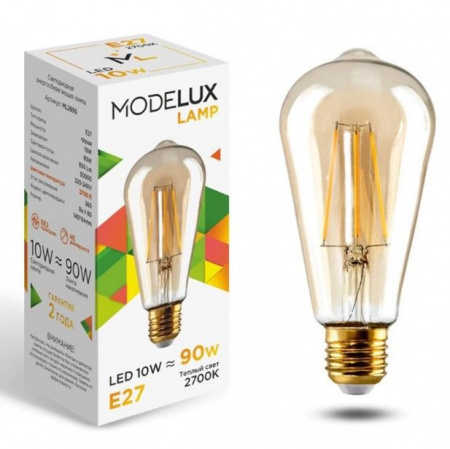 10W Лампа MODELUX ML2890- ST64-10W-Е27-2700 - КОЛОРЛОН ВТД Новосибирск
