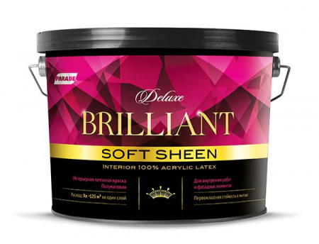 Краска интерьерная PARADE DELUXE Brilliant  soft sheen База C 9л Россия - КОЛОРЛОН ВТД Новосибирск