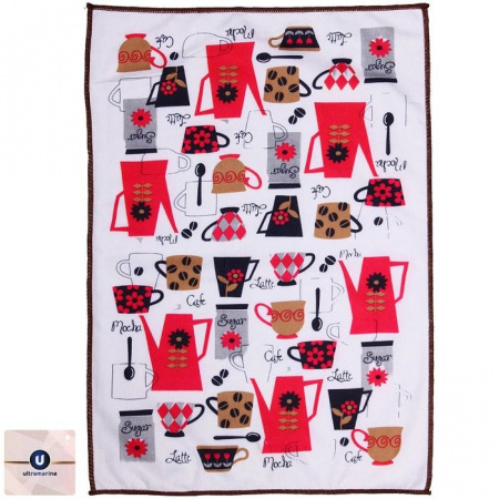 Полотенце кухонное "Kitchen - Кофе" 40*57 см, микрофибра 200 гр/м2 - КОЛОРЛОН ВТД Новосибирск