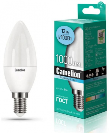 12W Camelion LED C35 12/845/E14 /12Вт 220В/ - КОЛОРЛОН ВТД Новосибирск