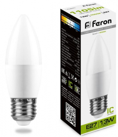 13W 230V E27 4000K С37, LB-970 Feron - КОЛОРЛОН ВТД Новосибирск