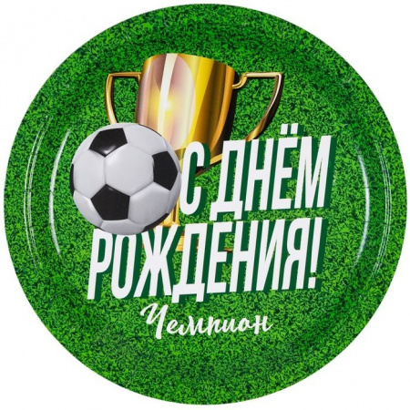 1502-5265 Тарелка С ДР Футбол 23см 6шт/G - КОЛОРЛОН ВТД Новосибирск