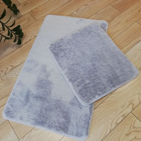 ***Коврик "Rabbit" 2 предмета  60*100 grey ЗЛ - КОЛОРЛОН ВТД Новосибирск