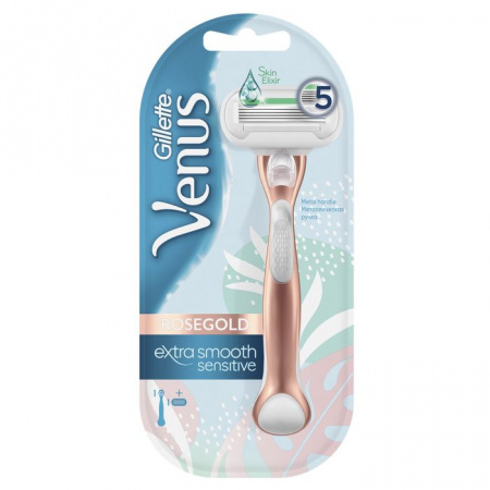 Gillette Venus Extra Smooth Sensitive Rosegold Бритва с 1 сменной кассетой * - КОЛОРЛОН ВТД Новосибирск