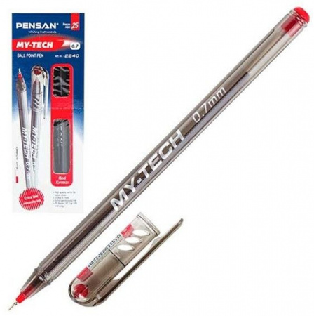 Ручка шар. PENSAN "My-Tech" 2240к 1599458 красная,0,7мм - КОЛОРЛОН ВТД Новосибирск