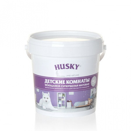 HUSKY Краска для детских комнат База А (0,9л; 6шт) - КОЛОРЛОН ВТД Новосибирск