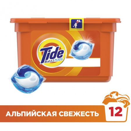TIDE СМС жидк. в растворимых капсулах Альпийская свежесть 12х25.2г - КОЛОРЛОН ВТД Новосибирск