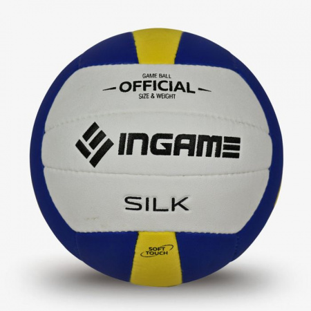 Мяч волейбольный INGAME SILK ING-225, бело-сине-желты - КОЛОРЛОН ВТД Новосибирск