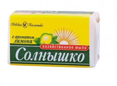 Солнышко Мыло хозяйственное с ароматом Лимона 140г - КОЛОРЛОН ВТД Новосибирск