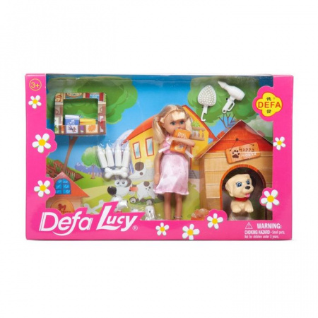 8281 Кукла DEFA Lucy "Любимый питомец" (14 см, собака, аксесс.) - КОЛОРЛОН ВТД Новосибирск