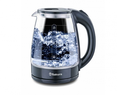 SAKURA Чайник электр SA-2734BK (1.8) стекл точечн.подсв - КОЛОРЛОН ВТД Новосибирск