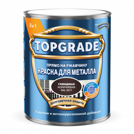 Краска Topgrade Гладкая RAL 8017 Коричневая 0,75л - КОЛОРЛОН ВТД Новосибирск