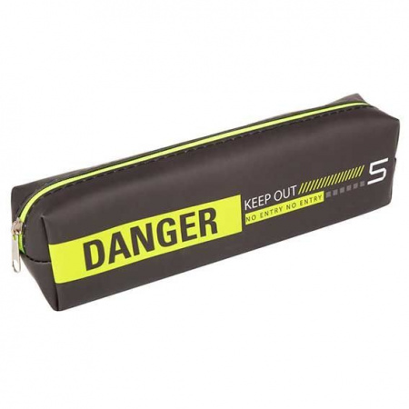 Пенал-косметичка КОКОС 200*50*40 "Danger" 250433 прямоуг.,ПВХ,1отд. - КОЛОРЛОН ВТД Новосибирск