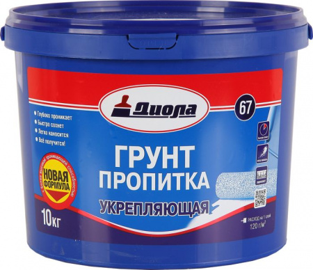 Грунт-пропитка укрепляющая Д-67 10 л 10кг/Евроведро - КОЛОРЛОН ВТД Новосибирск