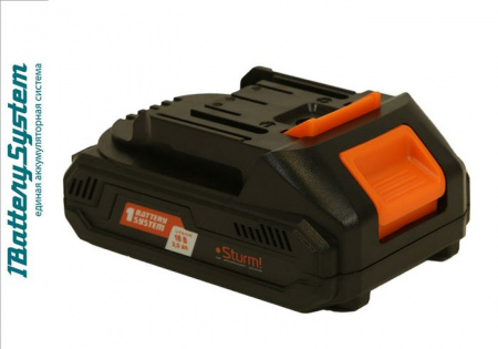 STURM Аккумулятор SBP1802, 1 BatterySystem, 18 В, 2Ач - КОЛОРЛОН ВТД Новосибирск