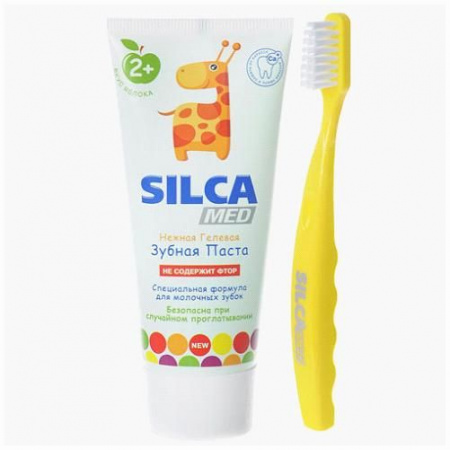 Silca dent Яблоко 1-6 лет 65мл+щетка З/п дет - КОЛОРЛОН ВТД Новосибирск
