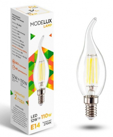 12W MODELUX ML2862- СТ35-12W-Е14-2700 clear - КОЛОРЛОН ВТД Новосибирск