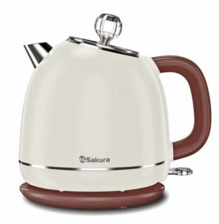 SAKURA Чайник электр SA-2187WBR (1.7) бел-кор - КОЛОРЛОН ВТД Новосибирск