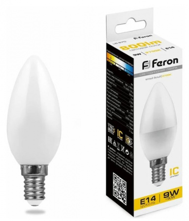9W 230V E14 2700K C37, LB-570 Feron - КОЛОРЛОН ВТД Новосибирск