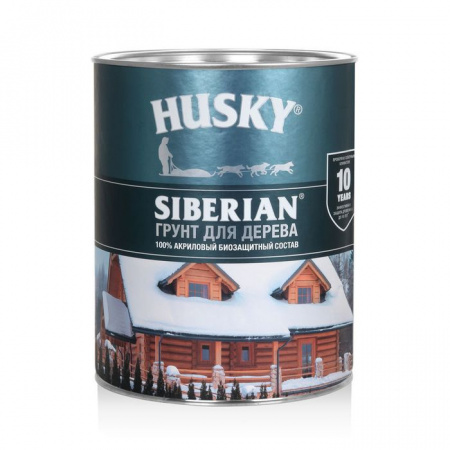 HUSKY SIBERIAN 100% акриловый биозащитный грунт для дерева (2,7л; 3шт) - КОЛОРЛОН ВТД Новосибирск