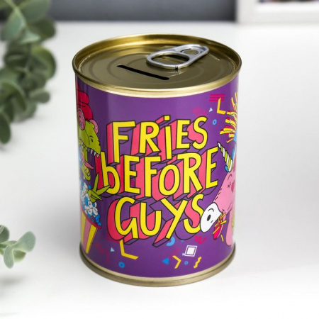 Копилка-банка металл "Fries before guys" 5222878 - КОЛОРЛОН ВТД Новосибирск