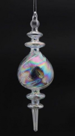 Новогоднее подвесное украшение из стекла / 6,5x22x6,5см арт.90839 (НГ) - КОЛОРЛОН ВТД Новосибирск