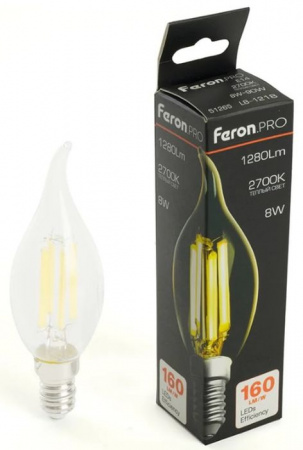 8W 1280LM 175-265V E14 2700K C35T прозрачная, LB-1218 Feron - КОЛОРЛОН ВТД Новосибирск