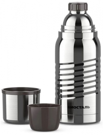 Термос "BIOSTAL-ЭКСТРИМ" у/г BST-750G, 2 чашки, ГЛЯНЦЕВЫЙ (BIOSTAL) - КОЛОРЛОН ВТД Новосибирск