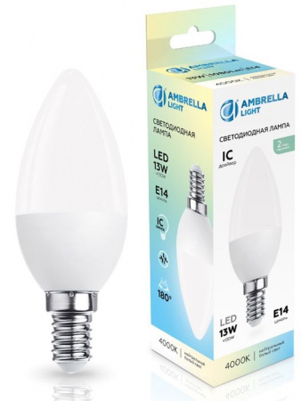 13W Лампа 371314 LED C37 13W IC E14 4000K 175-265V Д - КОЛОРЛОН ВТД Новосибирск