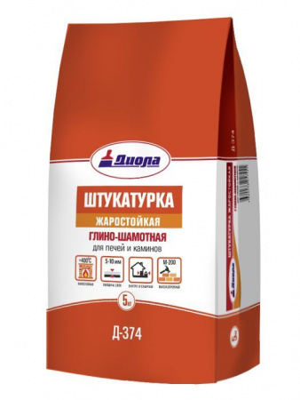 Штукатурка жаростойкая глино-шамотная Д-374 5кг/пакет - КОЛОРЛОН ВТД Новосибирск