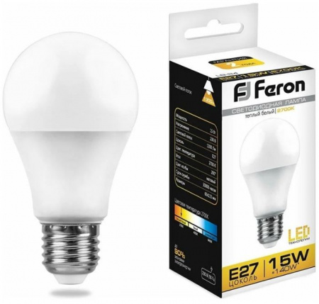 15W 230V E27 2700K A60 , LB-94 Feron - КОЛОРЛОН ВТД Новосибирск